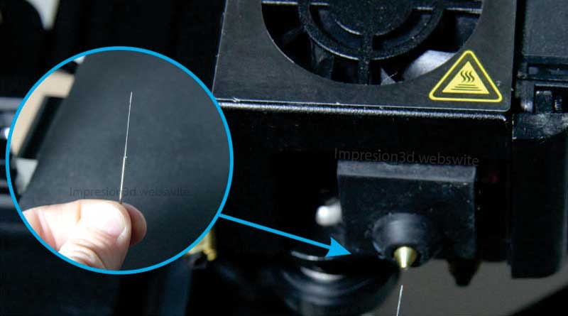 No sale filamento por el extrusor-Destapar nozzle con aguja impresión 3D