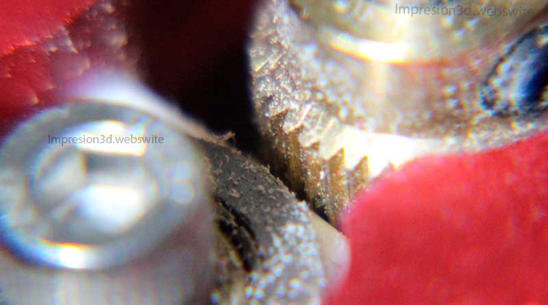 Extrusor sucio de impresora 3D