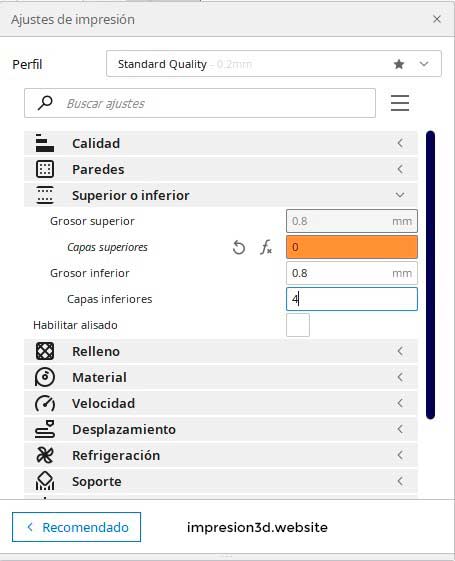 Como calibrar el flujo de tu impresora 3D-Superior inferior