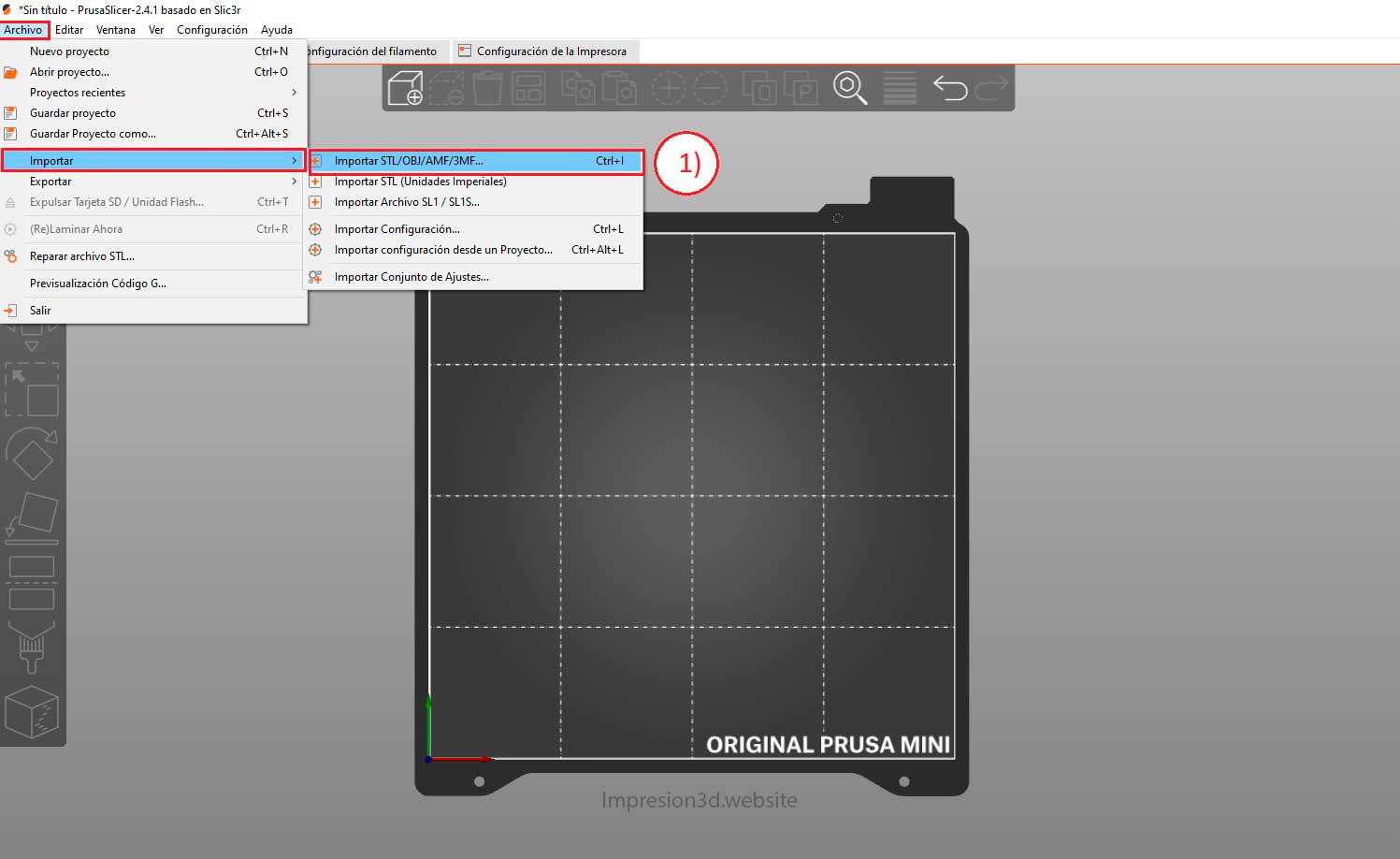 Como-separar-objetos-de-un-STL-y-exportarlos-de-forma-individual-Abrir-Prusa-Slicer-e-importar-archivo