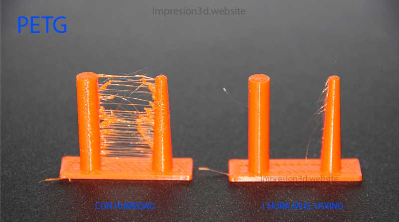 PETG: Prueba de Stringing antes y despues