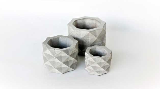 Que imprimir en 3D para ganar dinero-Geometric Concrete Pot Mold
