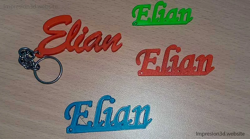 llaveros personalizados impresos en 3D