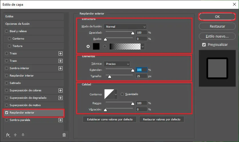 Photoshop-estilo de capa