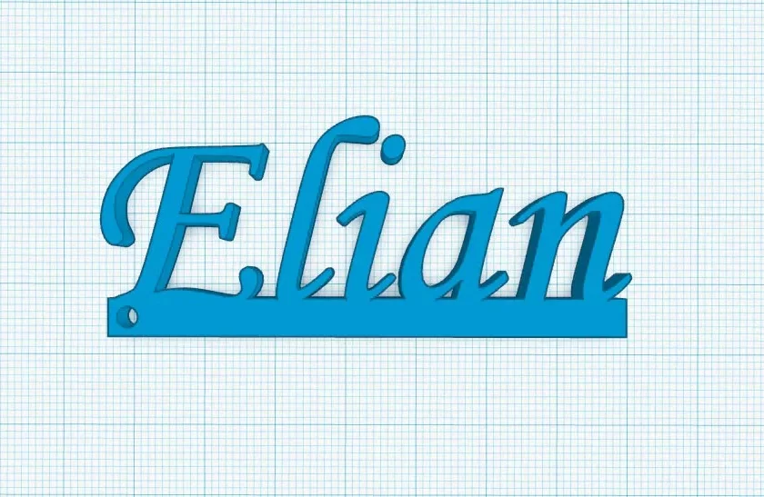 Llavero con nombre 3D en Tinkercad