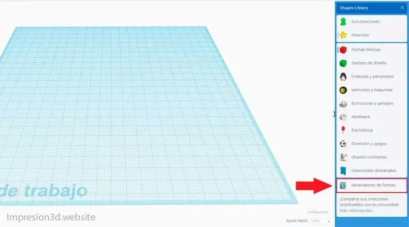 QR en 3D-Generadores de forma Tinkercad