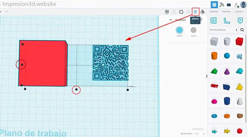 3D QR-alinear codigo QR con base