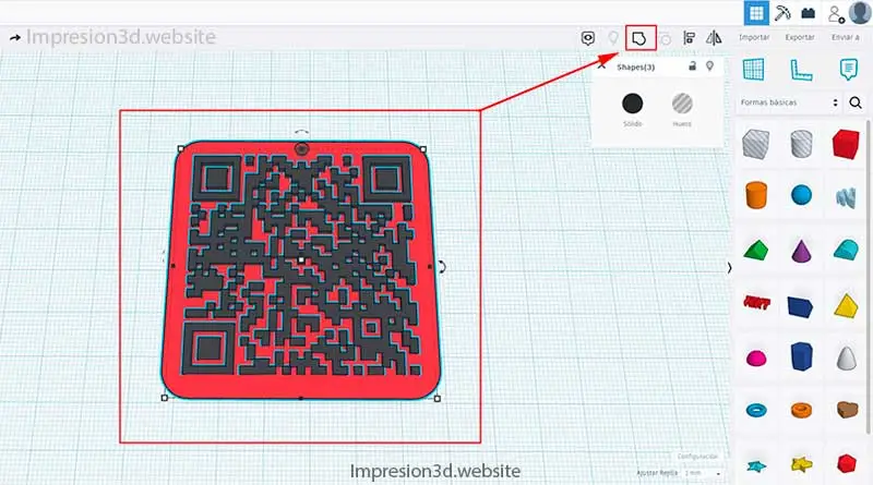 3D QR-agrupar QR con base