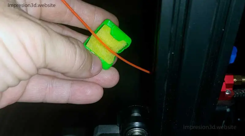 limpiador de filamentos con aceite