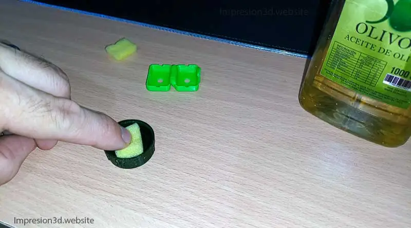 Esponja con aceite de oliva