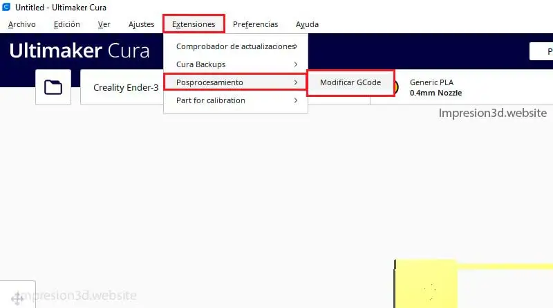 Hilos en impresion 3D - modificar gcode