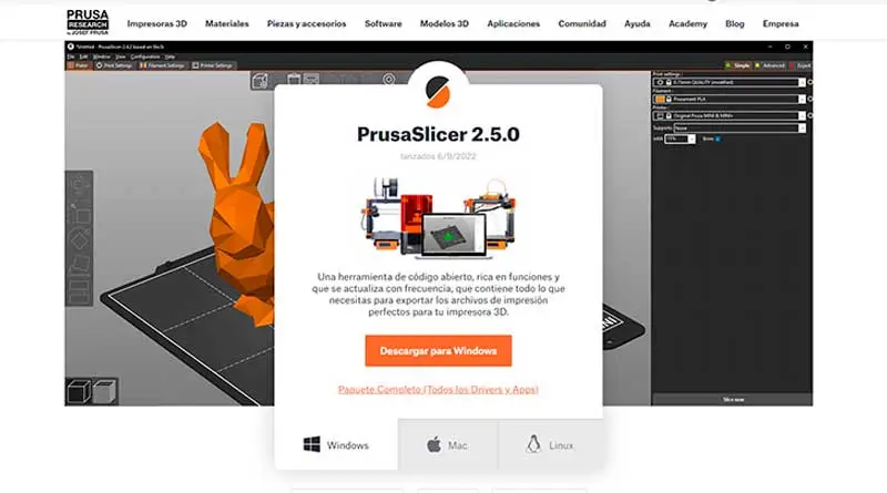 PrusaSlicer descargar