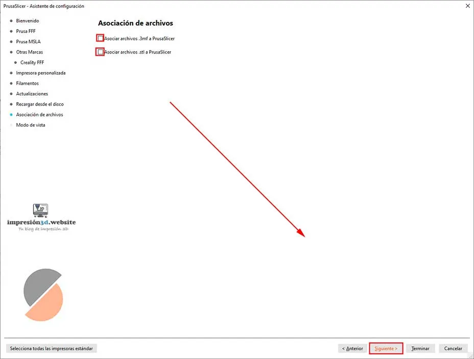 Como agregar una impresora en PrusaSlicer - asociar archivos 3mf y stl