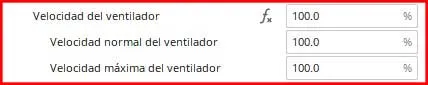Ajustes de refrigeración en Cura-Velocidad del ventilador