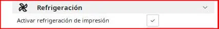 Activar Refrigeración de impresión