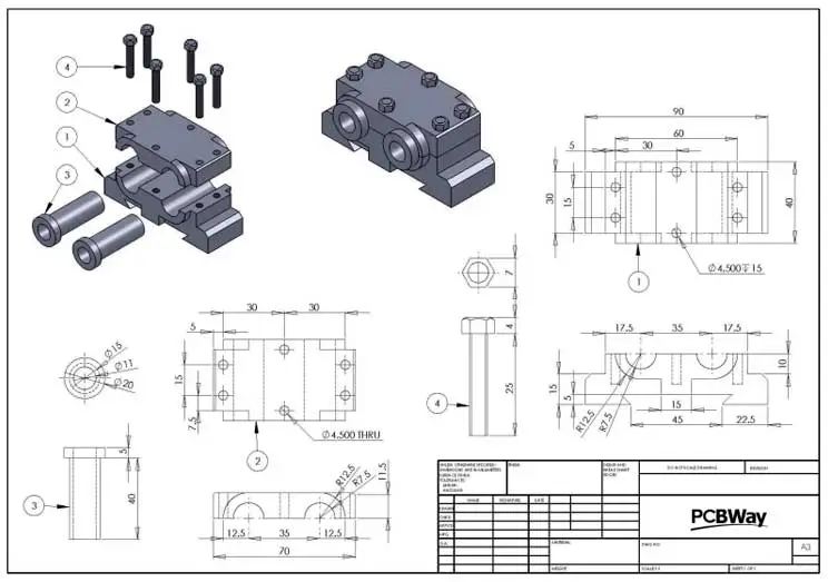 cotizar impresión 3D Online - ejemplo de requisitos de ensamblado