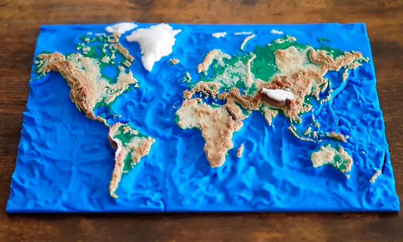 impresión 3D permite en  las escuelas - Mapa del mundo