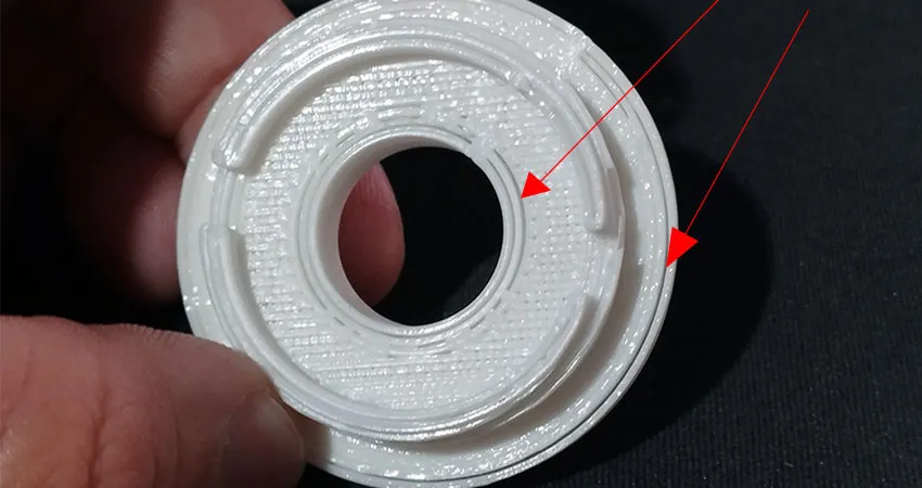 errores en impresión 3D - huecos entre las paredes