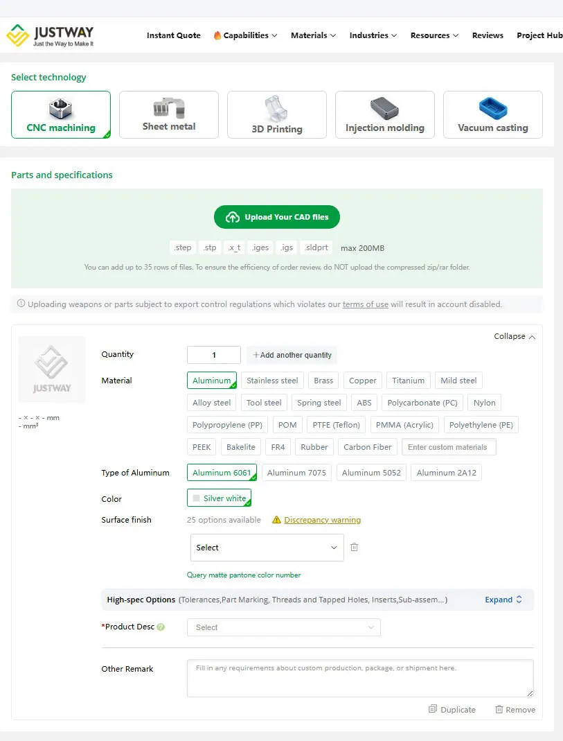 justway prototipado rápido