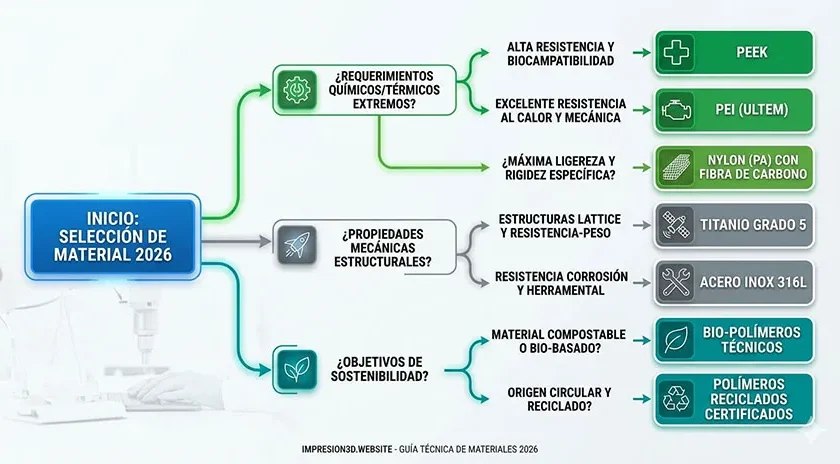 Materiales de impresión 3D 2026